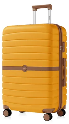 Immagine prodotto di Valigia rigida - Valigia da viaggio in policarbonato - 60 cm - Resistente agli urti - Ruote a 360° - Serratura TSA - Gialla
