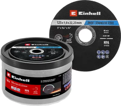 Obrázek produktu pro Řezné kotouče EINHELL, 711528, 125x1,0 mm, 50 kusů