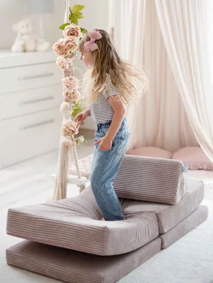 Zdjęcie produktu dla Montessori Mini Play Bench Standard - sznurek jasnoróżowy