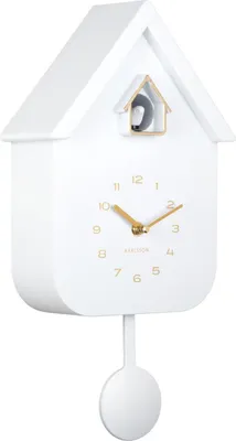 Produktbild von Karlsson - Wanduhr Solo Color Cuckoo - Weiß - 6x21,5x41cm