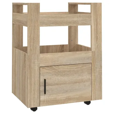 Immagine prodotto di Carrello da cucina vidaXL in rovere Sonoma, 60x45x80 cm, materiale in legno