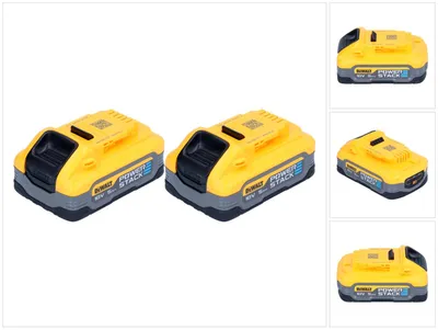 Immagine prodotto di Kit di batterie DeWalt DCBP 518 H2 2x Powerstack 18 V 5,0 Ah / 5000 mAh XR Li-Ion - con indicatore di carica