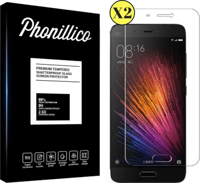 Immagine prodotto di Vetro temperato per Xiaomi MI 5 [2 pezzi] Pellicola protettiva dello schermo Antigraffio Vetro Resistente Phonillico®
