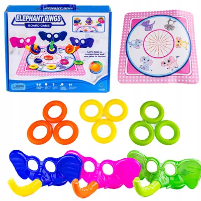 Produktbild von DK Elefanten Ringe Fangspiel Geschicklichkeitsspiel für Kinder