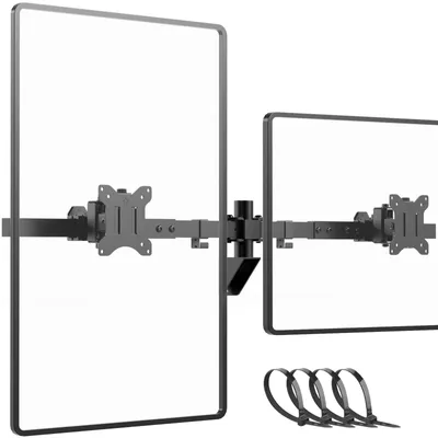 Produktbild von Monitor Wandhalterung für 2 Monitore, 24–38 Zoll, bis 10 kg pro Monitor, VESA 75/100 mm, neig- und drehbar