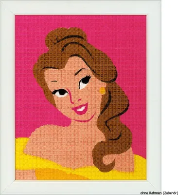Obrázek produktu pro Ukončený model Vervaco Disney vyšívací balíček "Belle", předkreslený vyšívací obrázek