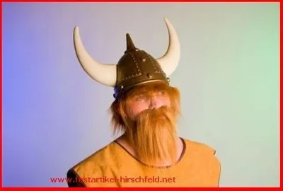 Produktbild von Wikingerhelm mit Hörnern und Haar Karneval Fasching