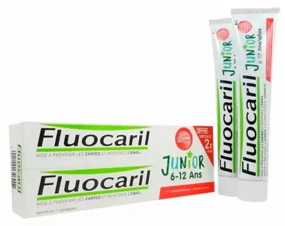 Zdjęcie produktu dla Fluocaril Junior Red Fruit Pasta do zębów 2x75ml