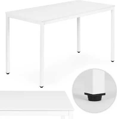 Produktbild von Esstisch/Schreibtisch, 120 x 60 cm, für 4-5 Personen, weißes MDF