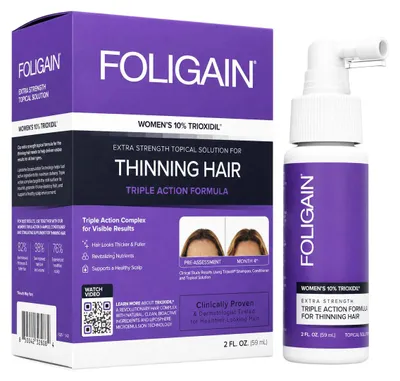 Produktbild von Foligain – Für Damen – Intensive Behandlung zur Stärkung dünner werdender Haare – 10 % Trioxidil – 59 ml