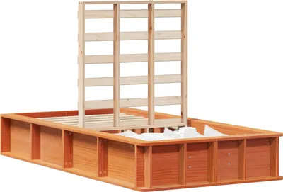 Produktbild von Bettrahmen Wachsbraun 80 x 200 cm Massives Kiefernholz