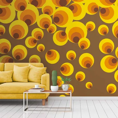 Immagine prodotto di Profhome 392581-GU Fotovliestapete Retro matt gelb orange braun 1,59 m x 2,8 m