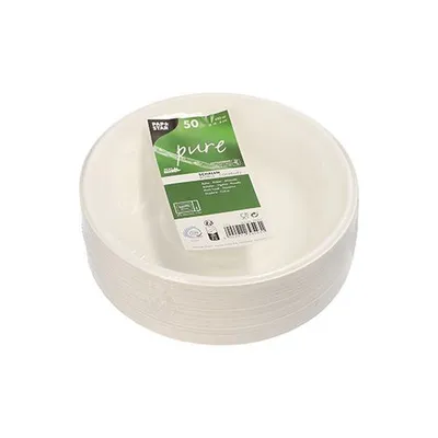 Produktbild von Schalen, Zuckerrohr "pure" 680 ml Ø 19 cm · 4 cm weiss