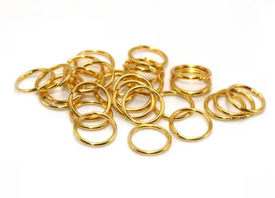 Produktbild von Vintageparts Biegeringe Edelstahl 8 mm 18K Goldbeschichtung, 20 Stück