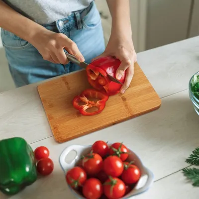 Immagine prodotto di Set di taglieri in bambù - 3 pezzi, versatile per uso in cucina