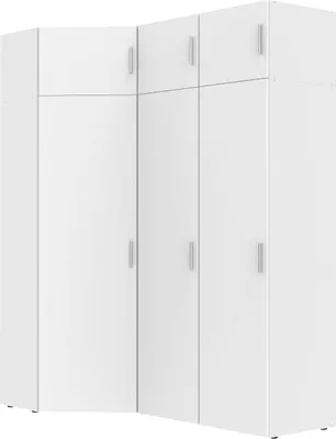 Produktbild von Eckschrank Kombination Münster Kleiderschrank-Set 6-teilig Weiß