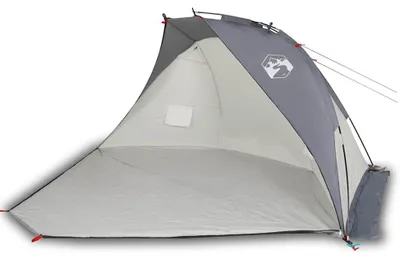 Zdjęcie produktu dla vidaXL Namiot plażowy szary 268x223x125 cm 185T poliester
