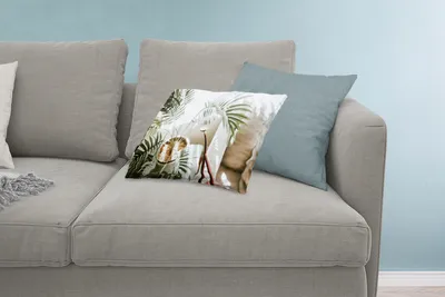 Produktbild von MuchoWow® Zierkissen Sofakissen Wohnzimmer Dekokissen 60x40 cm Pflanze im Wohnzimmer - Kopfkissen - Polster mit Foto