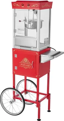 Immagine prodotto di Macchina per popcorn con carrello Macchina per popcorn 800 W 0,2 kg Bollitore Rosso