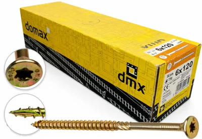 Obrázek produktu pro Truhlářské vruty TX 6×120 do dřeva a OSB, 100 ks