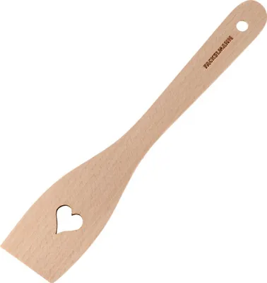 Produktbild von Fackelmann Pfannenwender Herz 30 cm, Wender aus Buchenholz, Küchenhelfer für beschichtete Pfannen und Töpfe (Farbe: Braun)