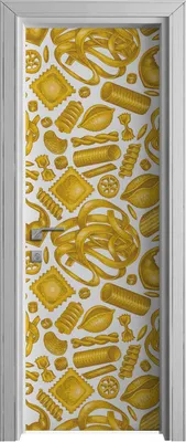 Produktbild von Tür Selbstklebende 70x210 cm Türfolie Türtapete Klebefolie - Italienische Nudeln