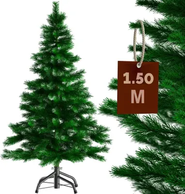 Produktbild von Casaria Künstlicher Weihnachtsbaum 150 cm mit Metallständer 310 Spitzen Schneller Aufbau Weihnachten Weihnachtsdeko Tannenbaum Christbaum PVC Grün