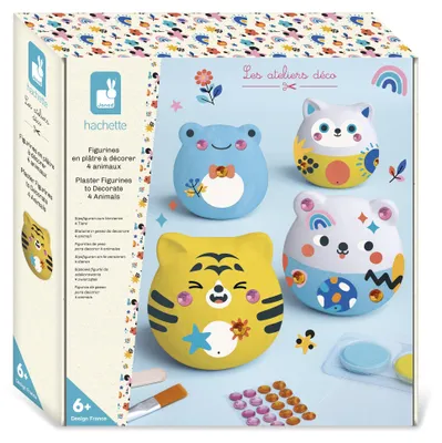 Produktbild von Janod Kreativset Gipsfiguren bemalen - Bastelspaß für Kinder