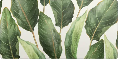 Produktbild von Tropische Blätter– Schreibtischunterlage – Schreibtisch Tischunterlage – 100x50 cm – Unterlage Groß Schreibtischmatte