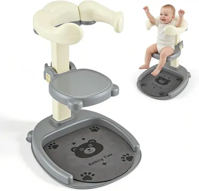 Imagen del producto de Soporte ajustable para bebés en la ducha, estable, apto para todos los bebés, ideal para usar en la ducha y en la piscina