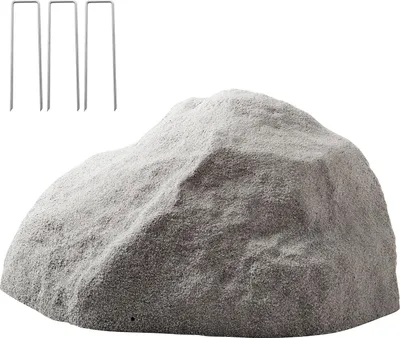 Obrázek produktu pro Krycí skála - Umělá krycí skála - Velikost M - Vzhled kamene - Lehká - Odolná proti povětrnostním vlivům - Pro zakrytí technologie a transformovny - Tmavě šedá
