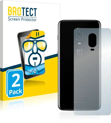 Produktbild von 2x BROTECT Schutzfolie für OnePlus 6T / 6T McLaren (Rückseite) Folie Klar Transparent