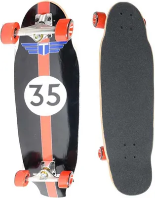 Produktbild von Tracker Freeride Pool Red Wheels 31.75´´ Cruiser Skateboard Schwarz 9.25 Inches Schwarz 9.25 Inches