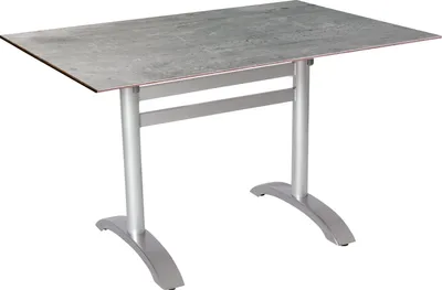 Produktbild von acamp Gartentisch Acaplan Hpl grau platin | cemento grigio 120 x 80 cm