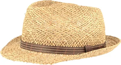 Seegras Trilby-Strohhut Kunstleder-Garnitur von Hut-Breiter in beige