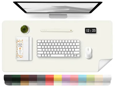 Image de Solidchoice - Sous-main en cuir - Tapis de bureau étanche avec base antidérapante
