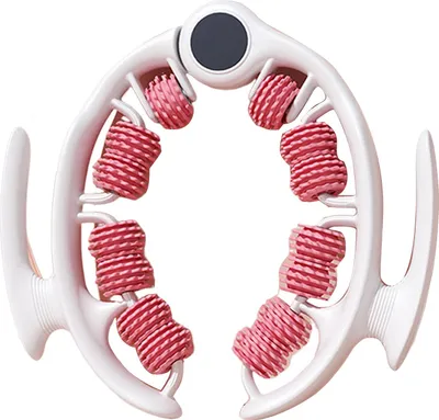 Produktbild von Beinmassagerolle, Anti-Cellulite-Lymphdrainage, Tiefengewebetherapie, Oberschenkel, Arm, Rücken, Schulter, Muskelentspannung, Massagegerät mit 14 Rollen