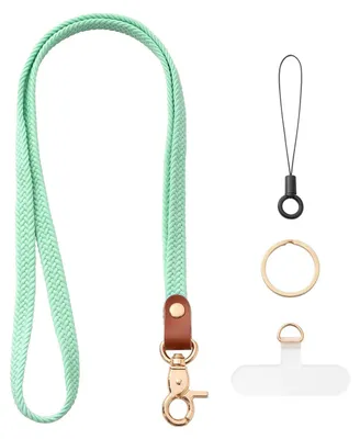 Produktbild von Langes, elastisches Schlüsselband mit Anhänger – Pastellmintgrün