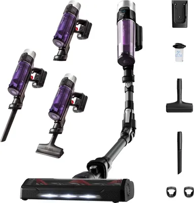 Produktbild von Rowenta X-Force Flex 9.60 Allergy RH2038, 2-in-1-Stabstaubsauger, Beutellos, Schwarz, Violett, 0,4 l, Rechteckig, Trocken