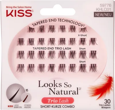 Zdjęcie produktu dla Kiss | Zestaw rzęs Trio X-s/s – czarne – 30 sztuk – sztuczne rzęsy – model Trio X-s/s