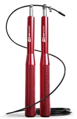 Produktbild von Hop-Sport Springseil HS-A020JR Hüpfseil mit Kugellagern, Länge Einstellbar - Seilspringen für Fitness & Training - Rot