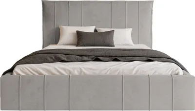 Produktbild von FEDVE Polsterbett Acate aus Velvet 180x200 cm, Grau