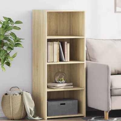 Produktbild von "Rabatt" Mehrzweckschrank/Vitrine/ Highboard - Modernes Design - Sonoma-Eiche 50x41x124 cm Holzwerkstoff - Kommoden CC23296
