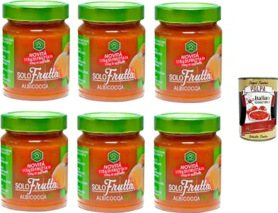 Produktbild von Apicoltura Casentinese marmellata Solo Frutta Albicocca Marmelade Nur Frucht Aprikose 6x295gr + Italian Gourmet Polpa di Pomodoro 400g