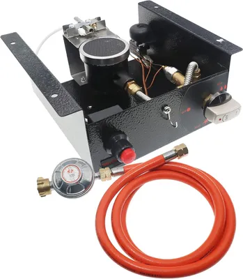 Produktbild von Gasverwarmungsset mit Druckregler, 1,5 m Schlauch, 10 mm Regler, für Garten und Camping