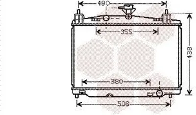 Produktbild von VAN WEZEL 27002213 Kühler Wasserkühler Motorkühler für MAZDA 2 Schrägheck (DE, DH3)