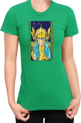 Zdjęcie produktu dla Koszulka Damska Japan Anime Manga Saint Anime Seiya Sagittarius Sagittarius, Lady M / Zielony