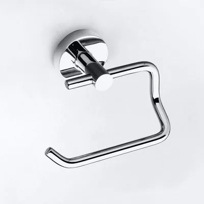 Image de Dérouleur papier toilette sans couvercle OMEGA laiton chromé 13,5x10x9cm