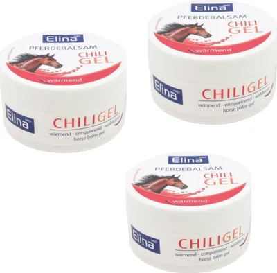 Produktbild von 3x150 ml Elina Creme Pferdebalsam Gel Chilli in Dose wärmend