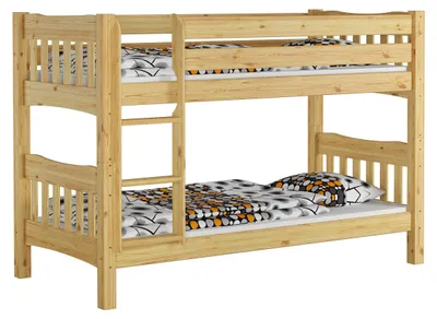 Produktbild von Etagenbett Kiefer Massivholzbett 90x200 Stockbett Hochbett Zubehör wählbar V-60.15-09Ni70 ohne Zubehör